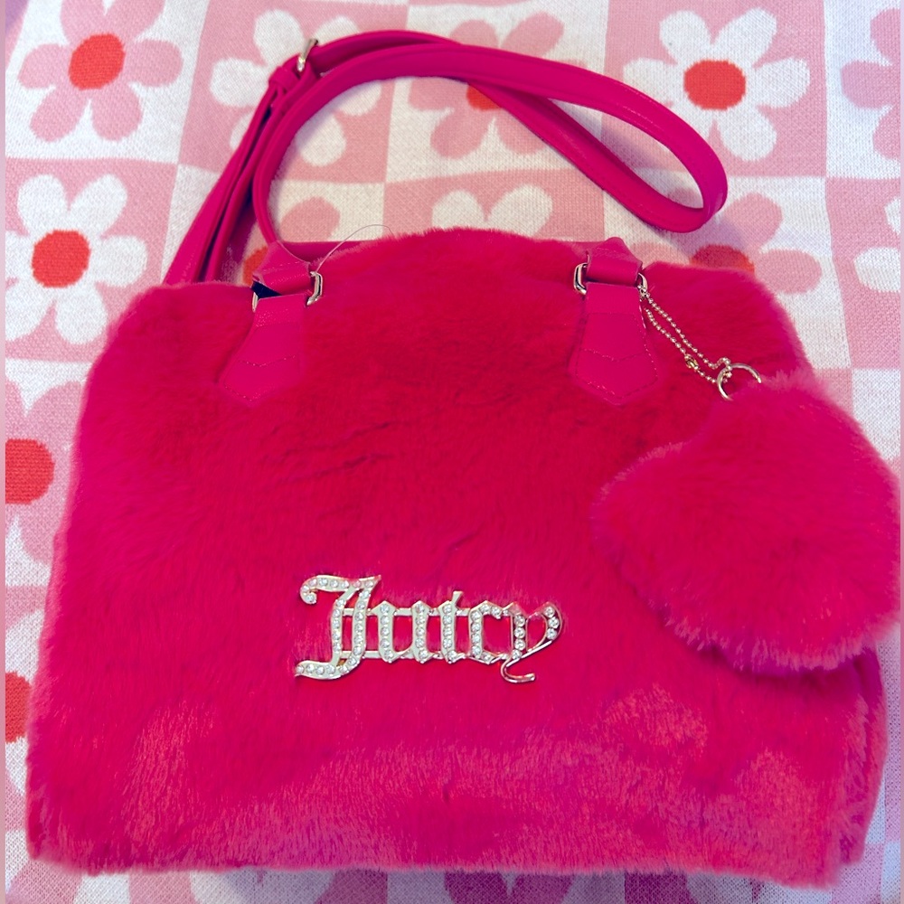 Juicy Couture Pink Fuzzy Fur Purse